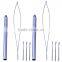 wig pulling needle threader, micro rings hair extension loop pulling needle