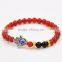 Crystal Clear Agate Bead Bracelet with Fatima Hand accessories Bead Bracelet