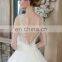 ED Fashion Sleeveless V-neck Lace Applique Bead Work Open Back A Line Wedding Dress