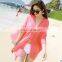 Nail Pearl Button Sunscreen Clothing Solid Color Chiffon Scarves Riding Super Large Seaside Beach Towel Shawl Dual-use Sunscreen
