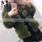 2017 New Latest Girls Fox Fur Coat With Trim / Ladies Long Coat Design