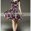 High quality sleeveless super dress fashion elastic waist dress summer 2016