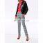 wholesale wool and cotton blend women's high-waist plaid winter pants
