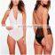 MIKA72157 2017 Women Summer Sexy Kaitlyn Sheer Halterneck Bodysuit