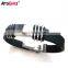 High quality metal clasp silicone bracelet