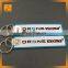 Popular design cheap embroidery custom logo key chain