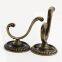 Home decoration copper hook single hook door after cap hook antique Chinese wind carved flowers made in China