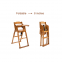 Kidz Wooden High Chair Jumbo Bear Highchair Timber Toddler Baby Beech Fold