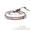 Many design agate survival boho bracelet leather beads XE09-0109