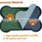 (1007) Pet product indoors 2-piece pet bed non-toxic sythetic grass bone shape pet pad