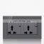 International universal two 5-hole socket rectangular wall socket Switch,Glass Panel