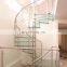 High quality CBM modern tempered glass tread stairs escaleras staircase