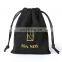 PandaSew 8*10 cm Black Custom Luxury Soft Flannel Small Jewelry Drawstring Pouch