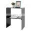 New Hot Customized Multifunctional Table With 2 Shelves Black Acrylic Decorative End Table