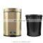 Brass Gold painting waste bin for hotel