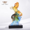 European Featured Crystal Art Glass Liuli Crfat Statue Standing Horse Sculpture