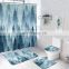 New trendy custom european bath rug and shower curtain set