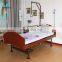 Factory Direct Wooden Nursing Home Patient Recovery Back Lift Fowler Medical Hospital Bed with Over Bed Pole Hoist