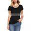 Factory Print Your Logo Custom T-Shirts Round Neck T Shirt For Women printed logo customize with your own design