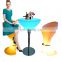 LED furniture for night club /LED Plastic chair LED Light Patio DJ Booth Table and Chair for Outdoor Garden Event Decoration