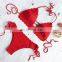 Hot Sale Crochet Bikini Set, Cheeky Knitted Boho Handmade Swimsuit Swimwear Vietnam Supplier Cheap Wholesale
