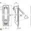 CE ROHS zinc Plated Metal Industrial Plane plate Lock for Cabinet use
