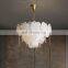 Nordic Decorative Alabaster Pendant Light LED Brass Gold Hanging Lighting Chandelier