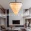 Modern Round Brass Alabaster Pendant Lighting Chandelier for Living Room