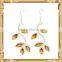 Newest design fashion earrings gold/geometric wooden earring