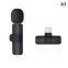 Wholesale recording wireless lavalier microphone live interview video mini portable lapel microphone