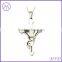 OEM rhinestone stainless steel leo inca cross pendant