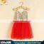 Fashion Merry Christmas Girl Lace Sequin Dress Girls Party Santa Dresses Brand Kids Vest Slip Dress