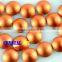 1.5mm Orange frosted color half round lead free korean quality pearl for shoes in China