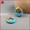 Gold plated small hoop mother sister wife gift circle turquoise howlite pendant