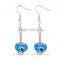 New Arrival Crystal Ball Spiral Dangle Earrings For girl