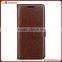 book style wallet leather flip back cover for HTC M7