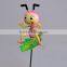 4 inch Plastic Cartoon Ant on Leaves Garden Ornaments, Ant Animal Toy, Cheap Wholesale China Toy