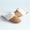 Woman microsuede cement indoor slipper