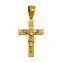 Kindy Jewelry JCN0318 big and small stainless steel Jesus cross necklace pendant