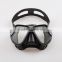 Professional diving swimming silicone skirt mask with two big lens