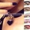 Wholesale anime rock Harajuku punk gothic heart necklace pendant leather necklace leather collar choker necklace bracelet