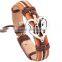 Heart Bracelet Leather Wrap Bracelet With Adjustable Rope