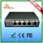 100Mpbs 5 Port PoE Switch 1 uplink 100Mpbs DC48V 30W 4 poe port for IP camera 96W