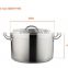 15 gallon capacity commercial restaurent hotel SUS kitchen stockpot soup pot with double-ply bottom for dinner cooking