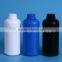 black hdpe plastic pesticide bottle