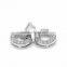 Newest 925 Sterling Silver Micro Pave Zircon Double Ring Clasp Connector Charms For Pearl Necklace And Bracelet Jewelry SC-CZ049