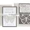 Butterfly Wedding Invitations - shimmer silver, slate gray, black and white, neutral, pearl shimmer, laser cut invitations