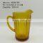 press Wine goblet,Hiball,DOF, sundae cup,pitcher in Amber color glass with flower point embossed pattern