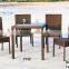 used aluminum frame rattan patio dining furniture sets YC039A YT42