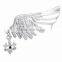 Alloy cz diamond crystal eagleangel wing brooch